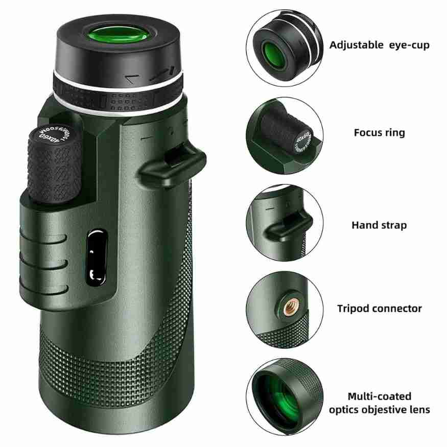 BowLift | Compact 600x Ultra-Zoom Monocular | HD Lens, Lightweight & Perfect for Hiking, Birdwatching, and Sports Events
