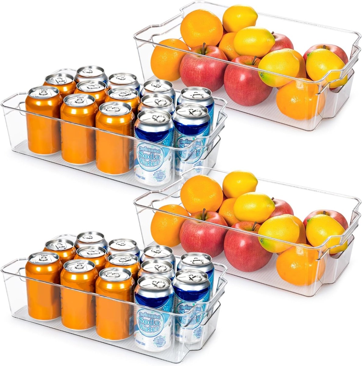 BowLift | COOLORGANIZE – Transparent Refrigerator Storage Bins for Clutter-Free Kitchen