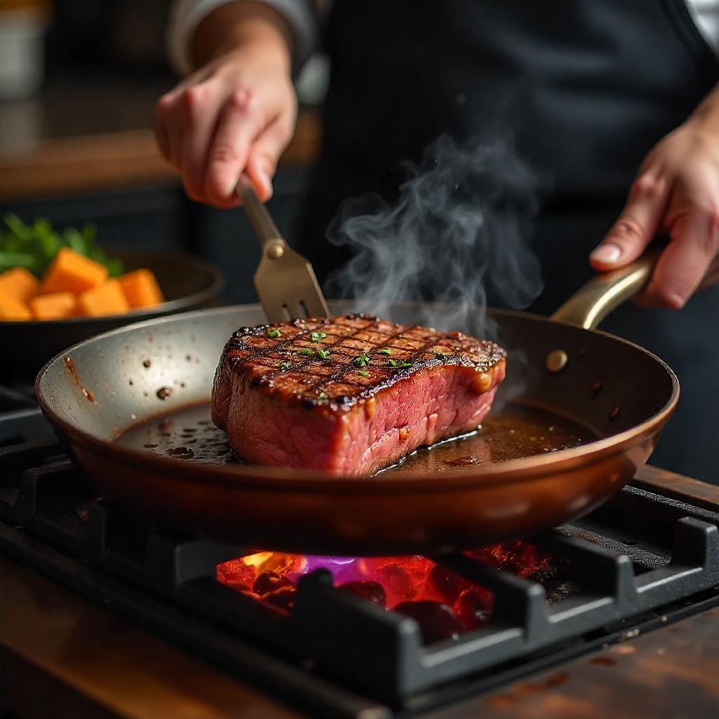 BowLift | Copper Pan – Professional Non-Stick Pan with Fast Heat Response