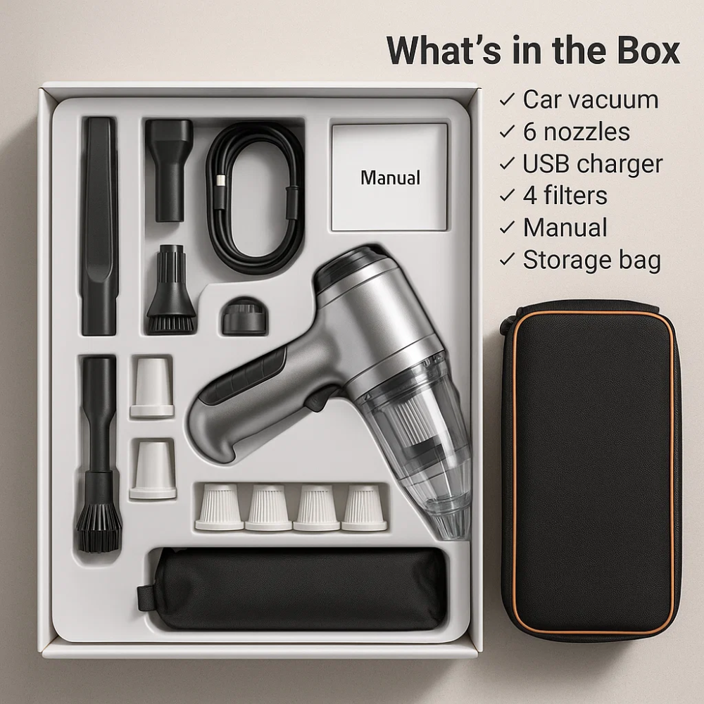 BowLift | Cordless Car Vacuum Cleaner Portable Suction