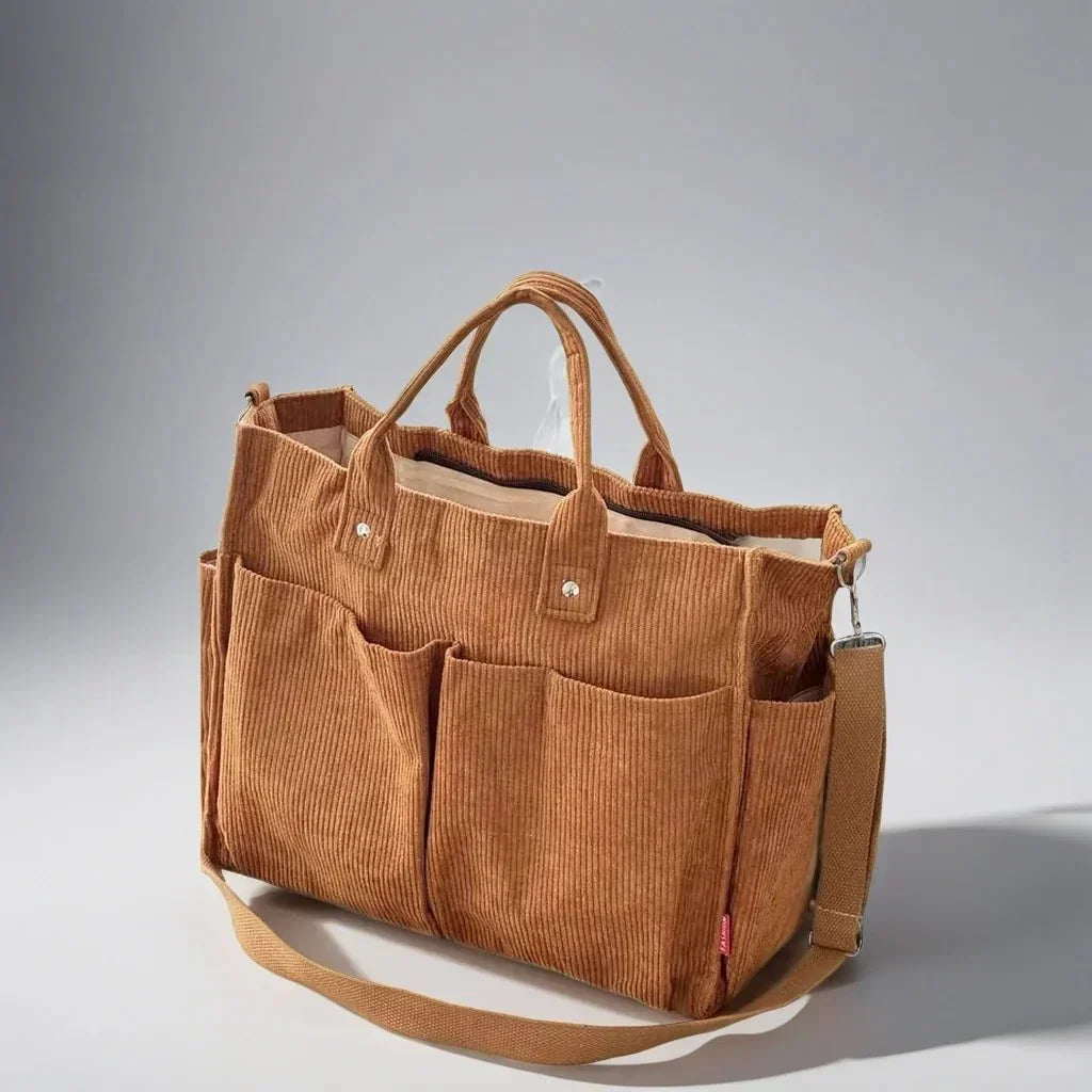 BowLift | CordoTote – Classic Corduroy Shoulder Bag for Everyday Use