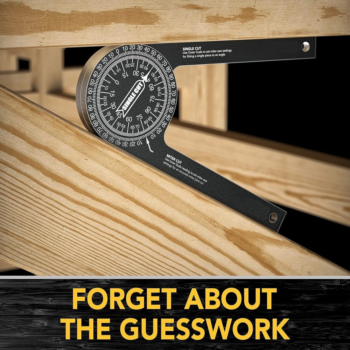 BowLift | CORNERWISE – Laser Engraved Miter Saw Corner Measuring Tool for Accurate Cuts