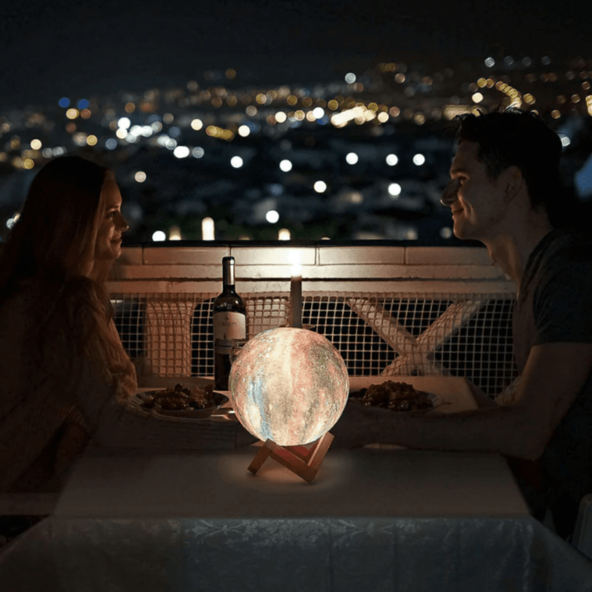 BowLift | CosmoShine – Multicolor Moon Night Light with Remote Control