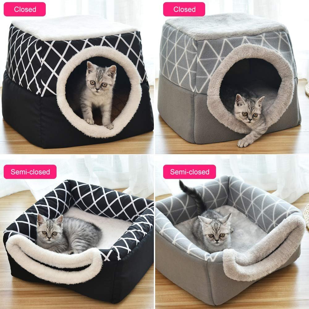 CozyCave• 3 in 1 Cat Bed - 3 in 1 Cat Bed - BowLift