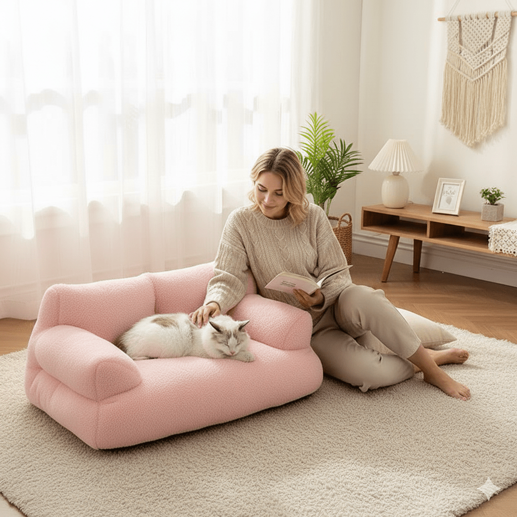 BowLift | CozyCloud Bolster – Calming Pet Bed with Washable Cover for Dogs and Cats