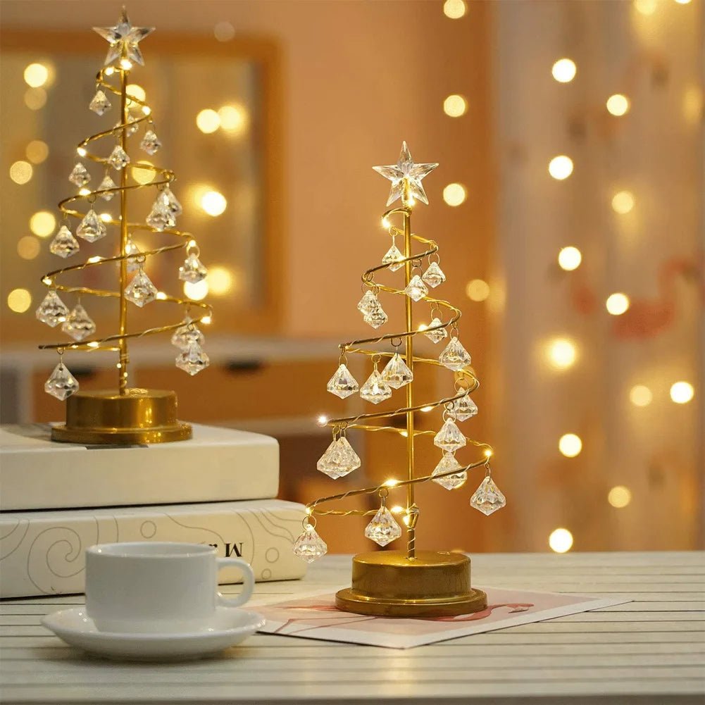 BowLift | Crystal Christmas Tree LED Lamp – Sparkling Christmas, Valentine’s, or Birthday Decor for a Dreamy Bedroom Glow