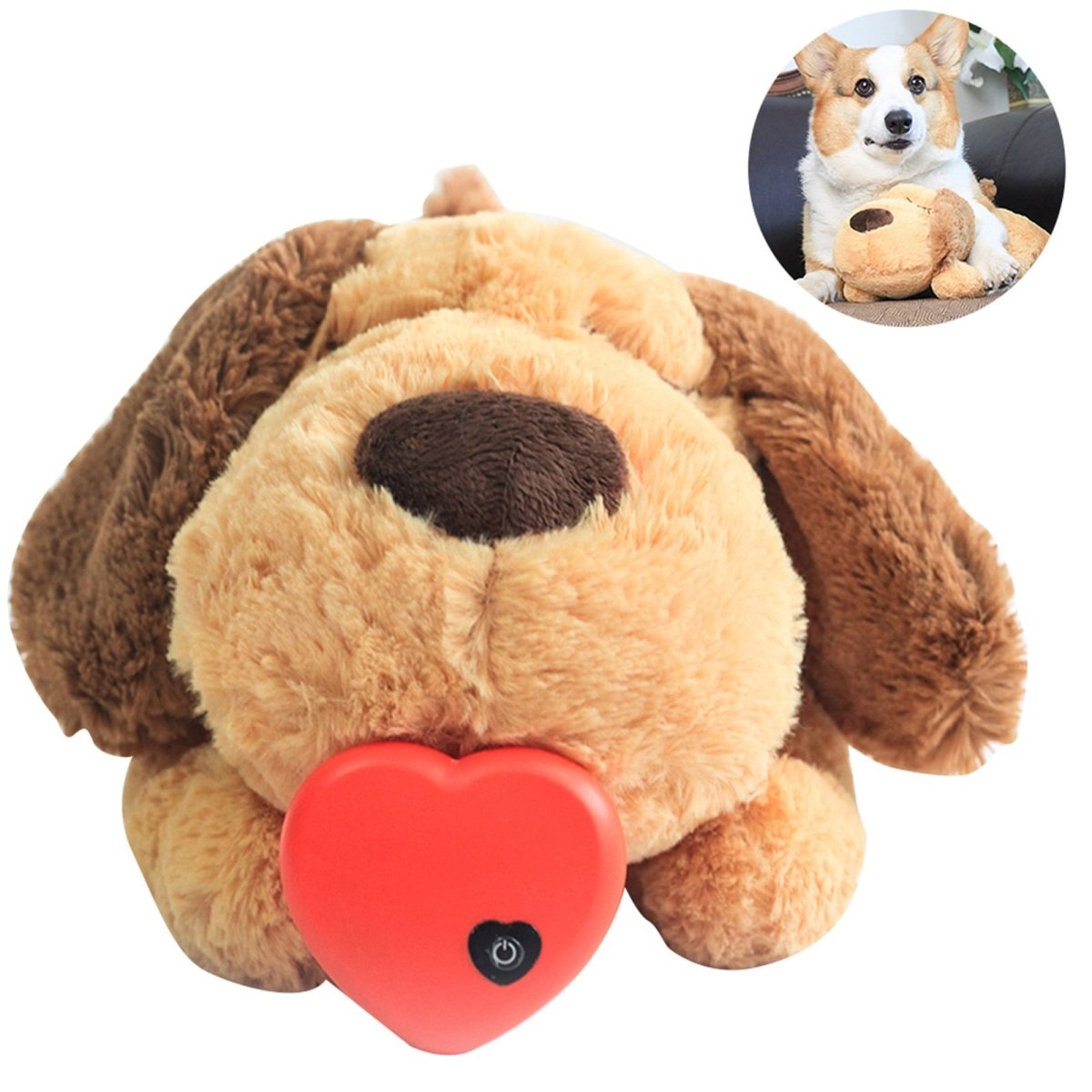 BowLift | CUDDLEPUP – Plush Puppy Toy with Heartbeat Simulator for Comfort & Calm