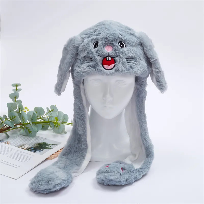 BowLift | BunnyBounce Plush Hat with Moving Ears for Kids & Adults