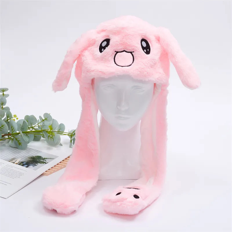 BowLift | BunnyBounce Plush Hat with Moving Ears for Kids & Adults