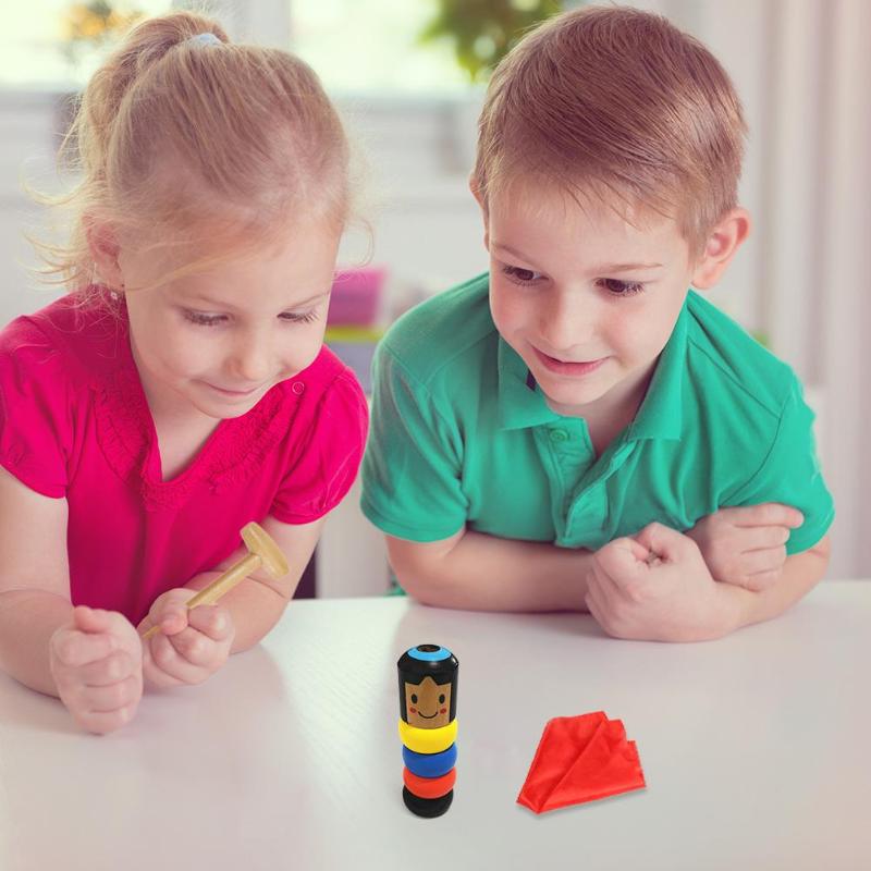 BowLift | Magic Wooden Man Toy | Unbreakable Trick Figure | Classic Educational Play | 10cm