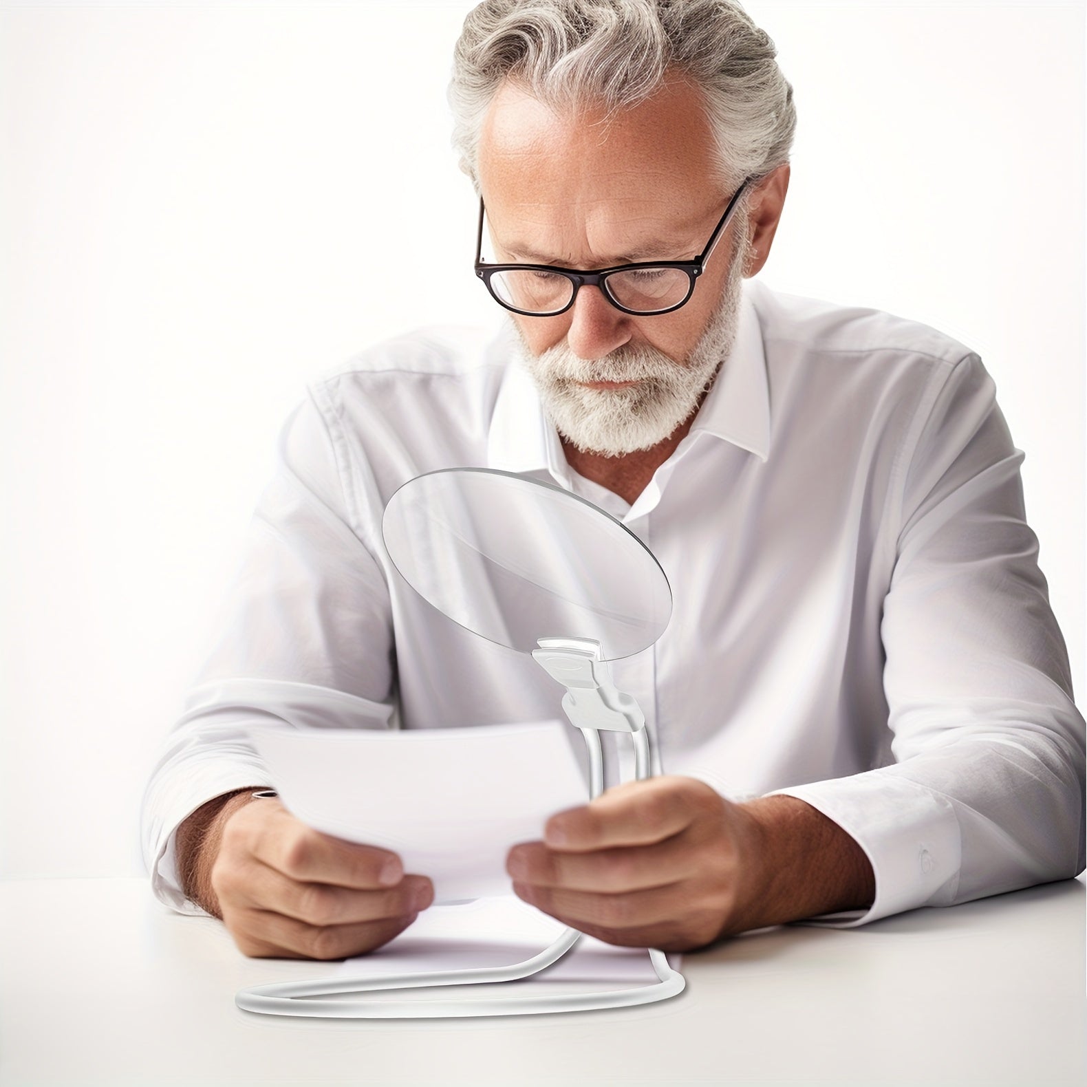 BowLift | 5X Magnifying Glass Pro – Hands-Free Adjustable Neck Loupe for Seniors and People with Visual Impairment – Perfect for Reading, Sewing, Crafting, and Inspecting