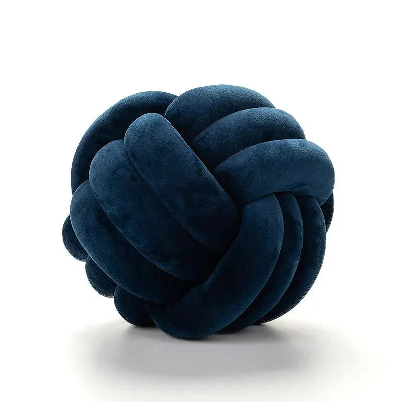 BowLift | Decorative knotted suede-look ball soft cushion