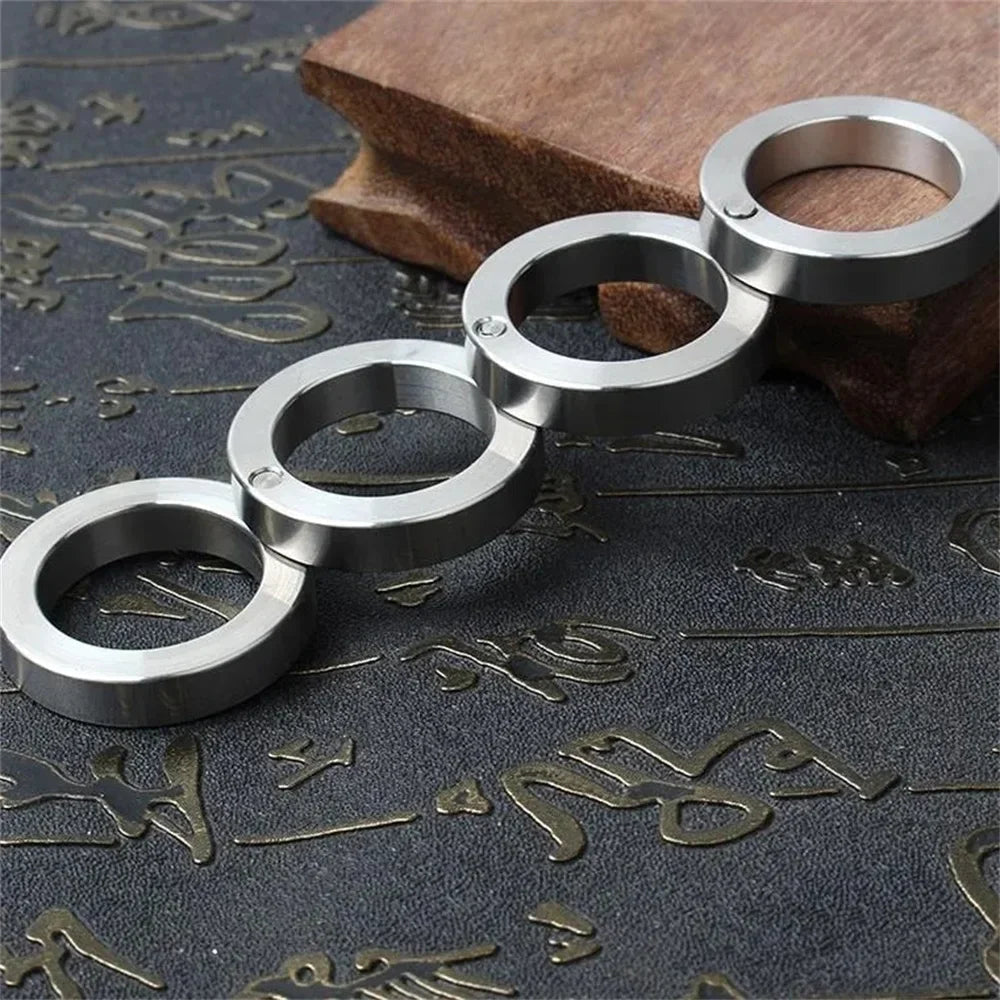 BowLift | DEFENDRING – Tactical Foldable Self-Defense Ring with Rotatable Stainless Steel Design