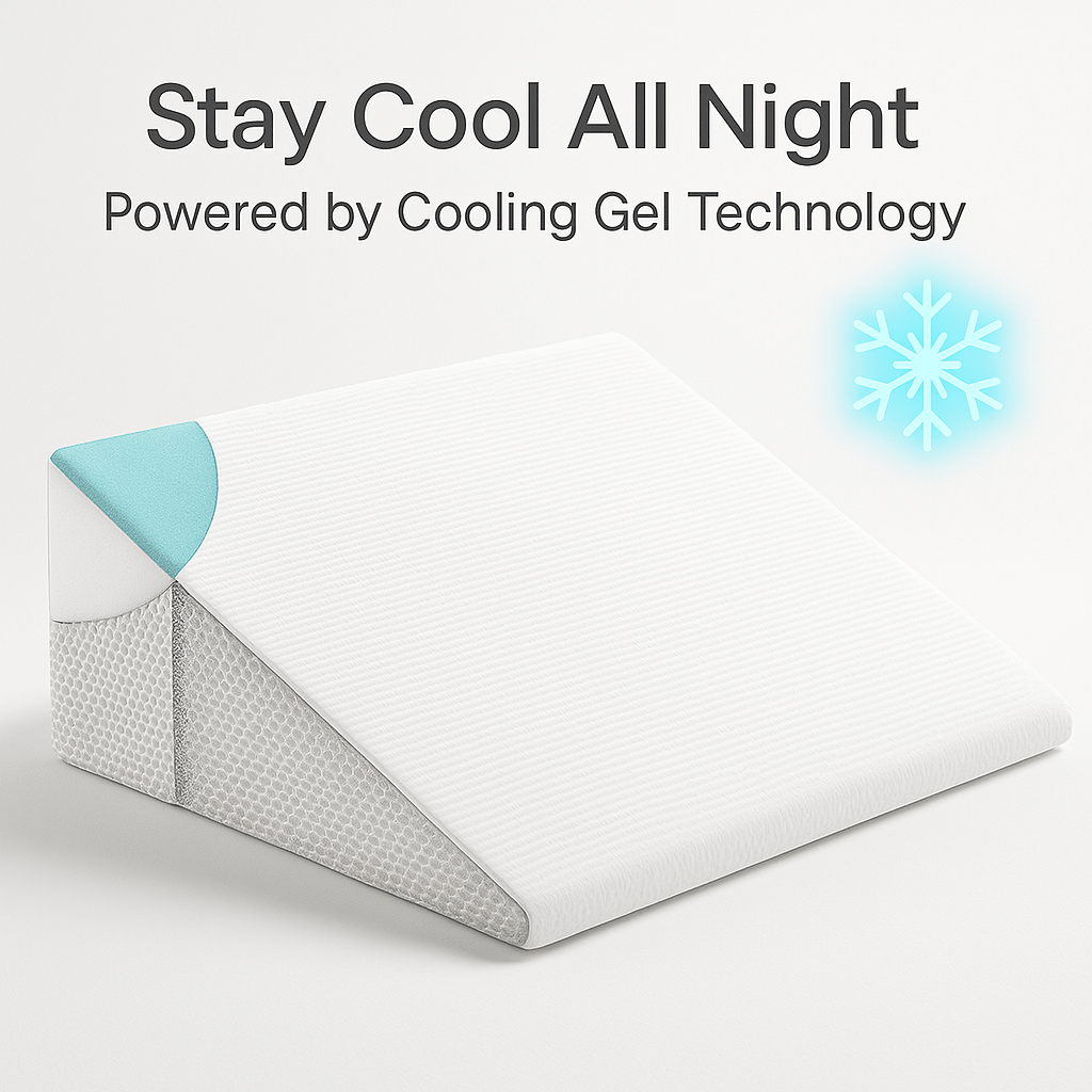 BowLift | ELEVANA – Ergonomic Memory Foam Wedge Pillow for Comfortable Support