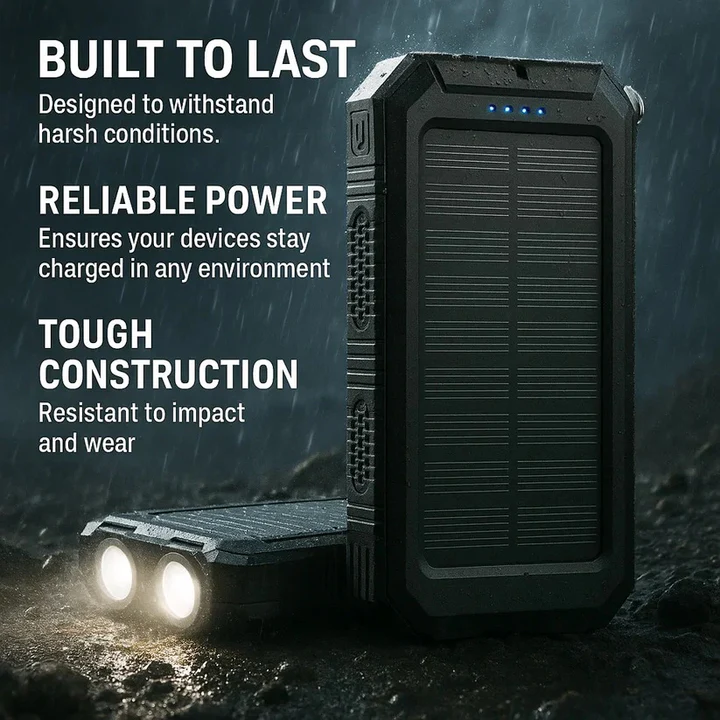 BowLift | 30,000mAh Solar Charger Waterproof Power Bank External