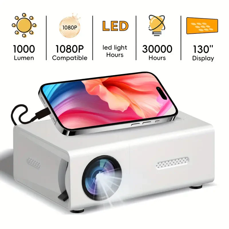 BowLift | HD 720p  Fast Focus  Portable Projector