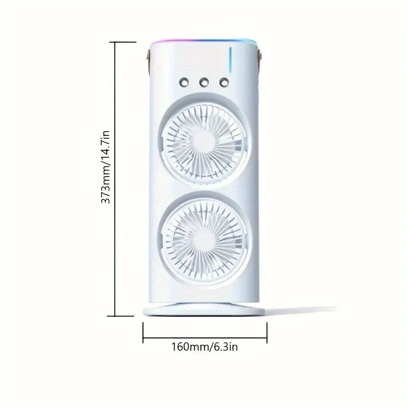 BowLift | Double Head Portable Air Conditioner Fan