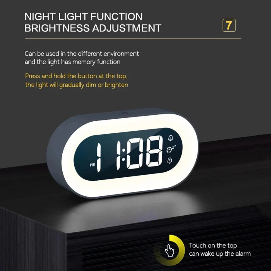 BowLift | Sunrise Gentle Light Alarm Clock, USB Powered