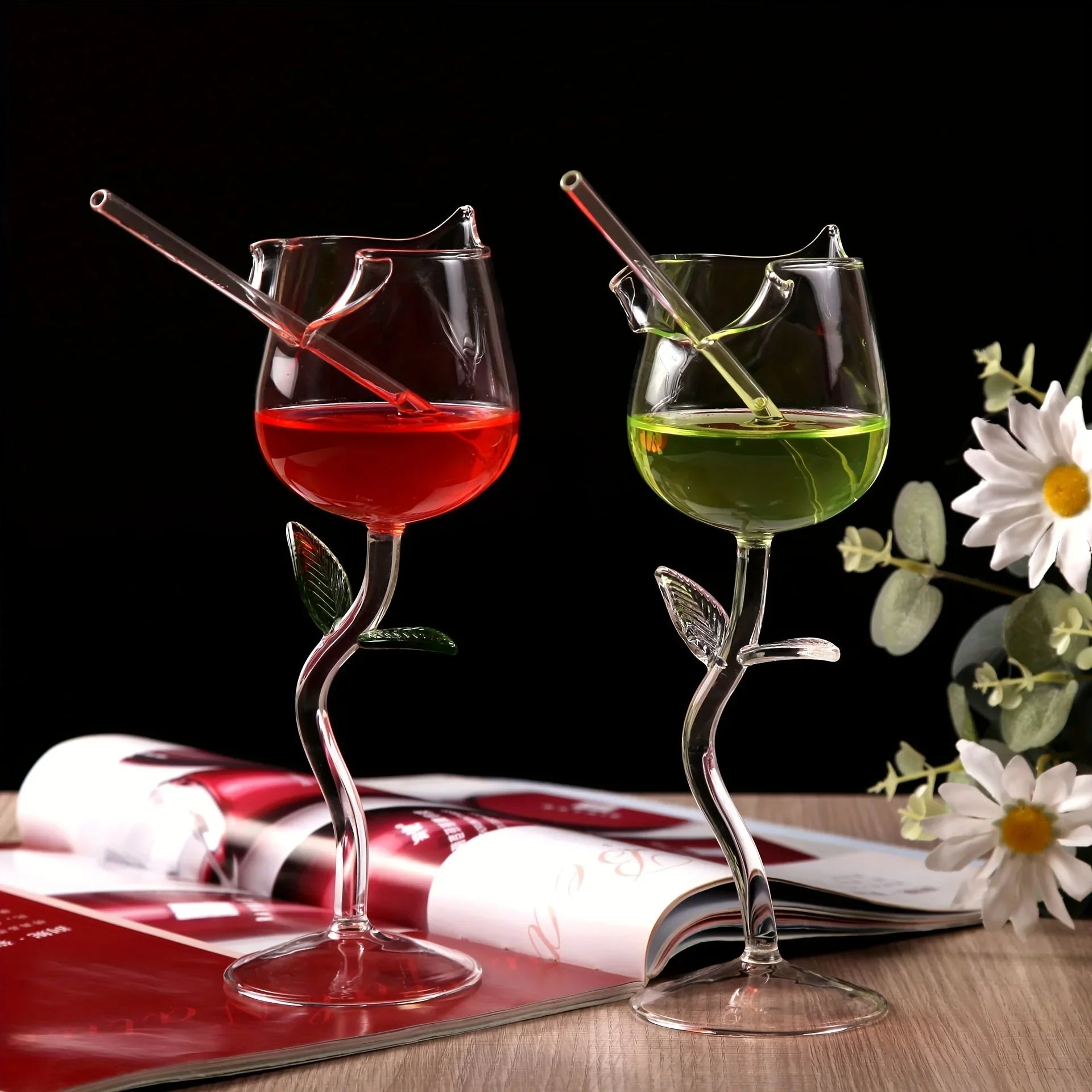 BowLift | 2Pcs Rose Shaped Wine Glass