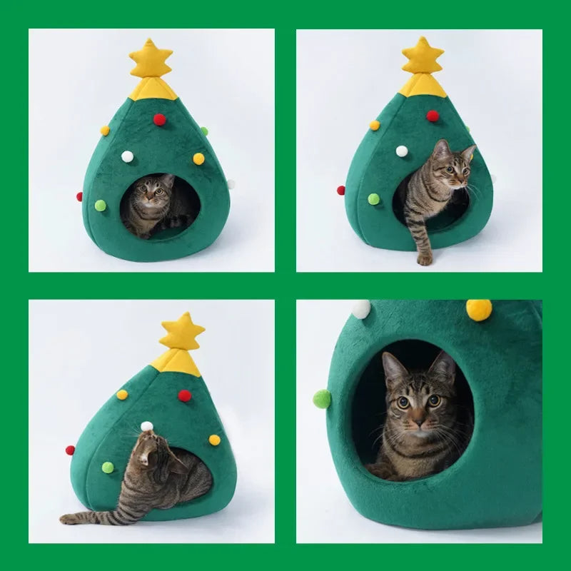 BowLift | Christmas Tree Cat Bed – Cozy Heated Cat Tent for the Holidays