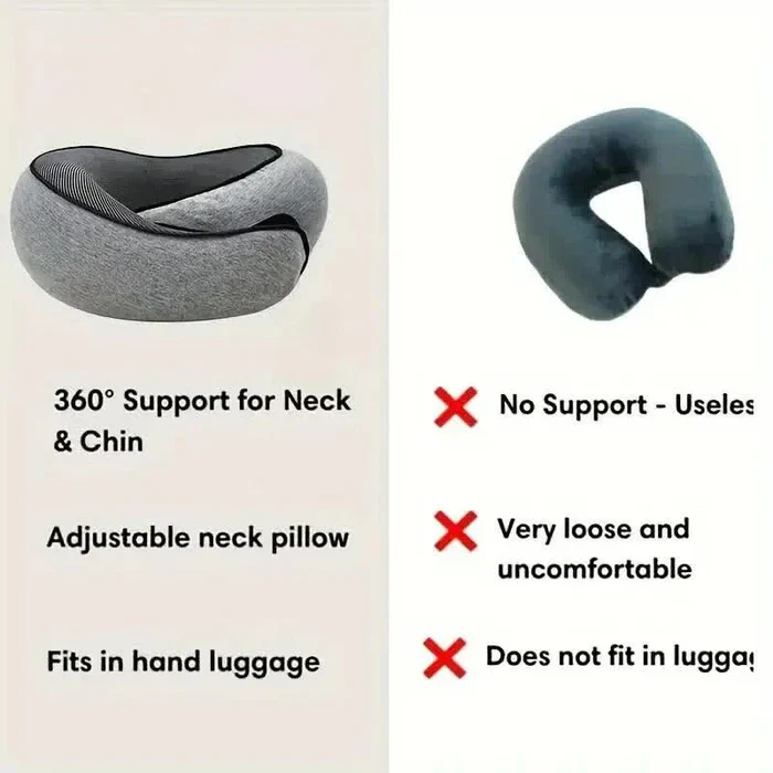 BowLift | Snail Style Memory Foam, Travel Curved Neck Pillow