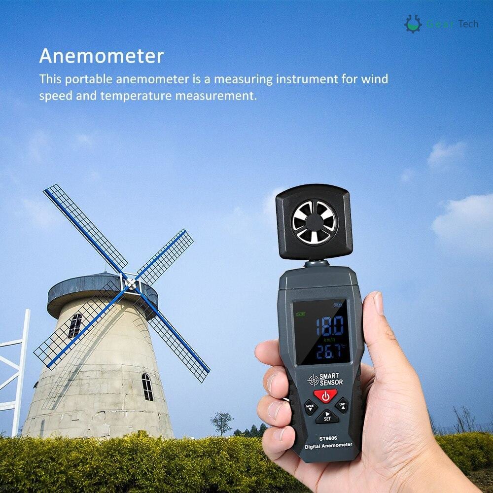 BowLift | Digital LCD Portable Wind Speed Measuring - Air Velocity Meter