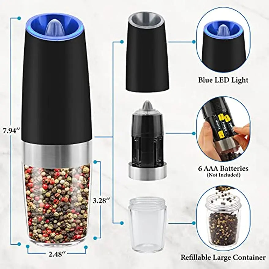 BowLift | Gravity Electric Salt and Pepper Grinder