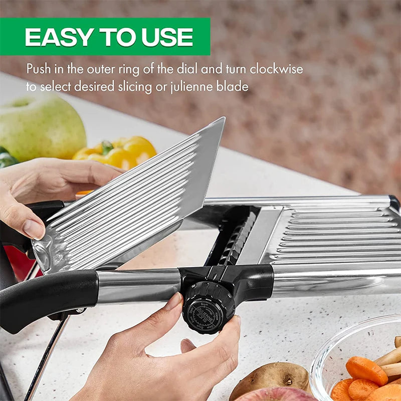 BowLift | Adjustable Stainless Steel Mandoline Slicer – Durable Kitchen Essential