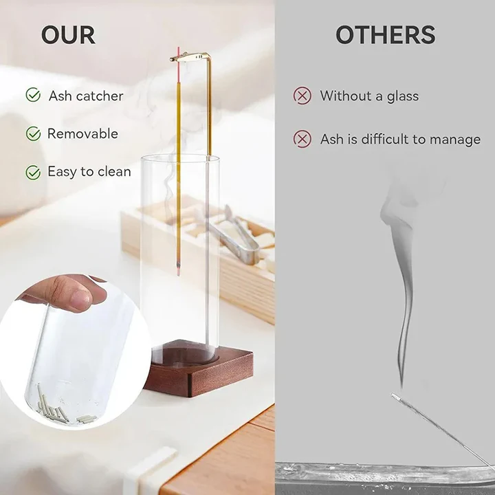 BowLift | Glass Incense Holder with Removable Ash Catcher