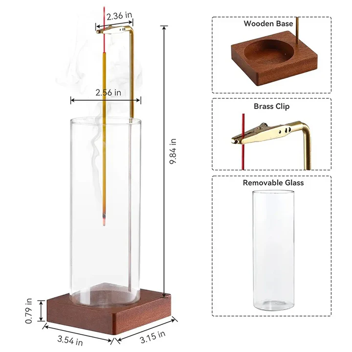 BowLift | Glass Incense Holder with Removable Ash Catcher