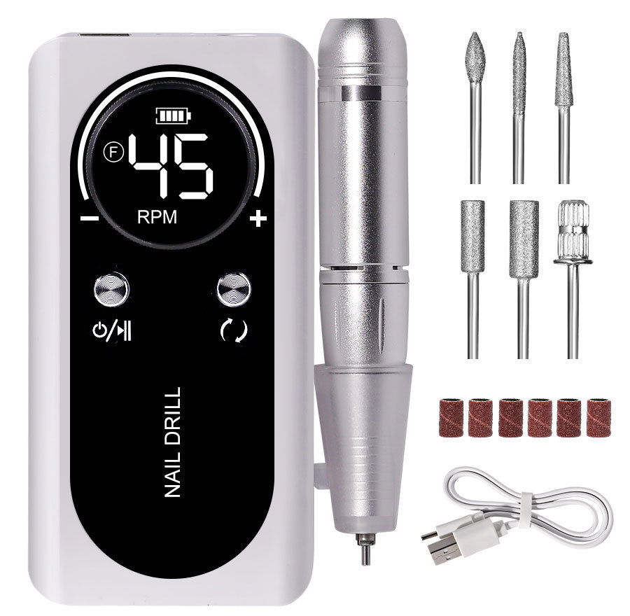 BowLift | ProNail 45000RPM Electric Nail File – Portable Rechargeable E-File for Manicure & Acrylic Nails | Low Noise