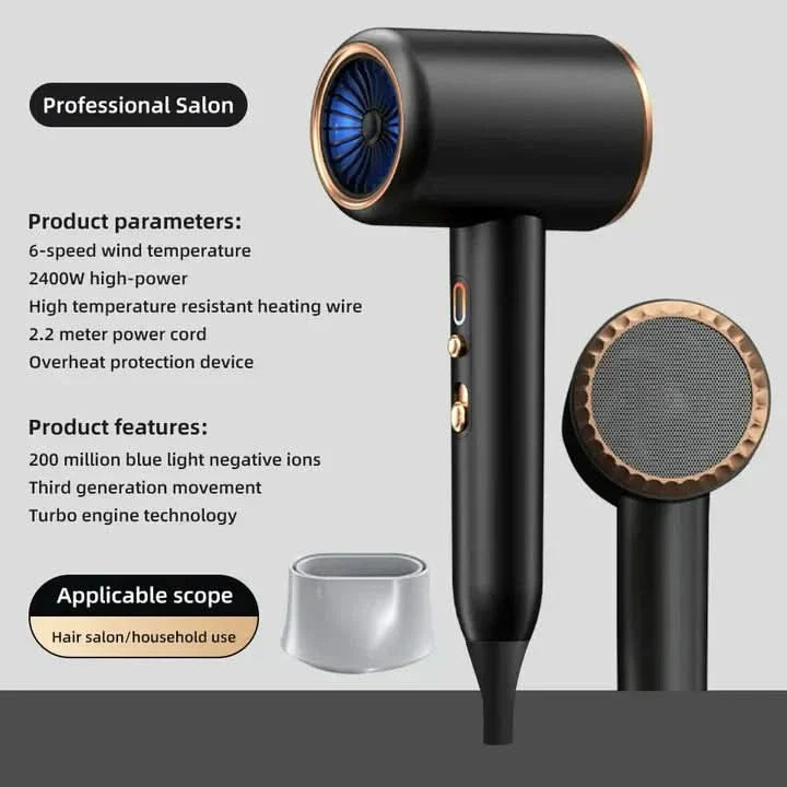 BowLift | HairShine Turbo – Hairdryer with Ion Boost & Extra Volume