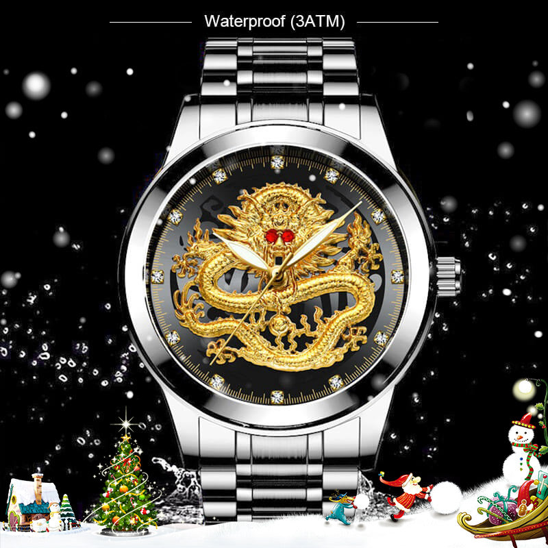 BowLift | Embossed Golden Dragon Watch