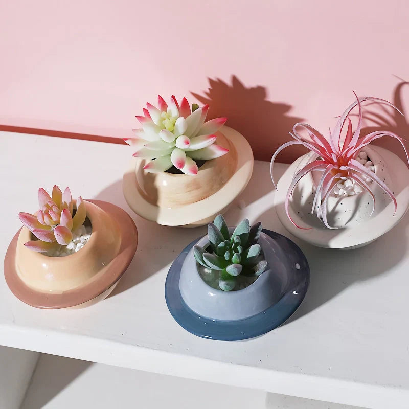 BowLift | Mini Planet Shape Ceramic Succulent Flower Pot
