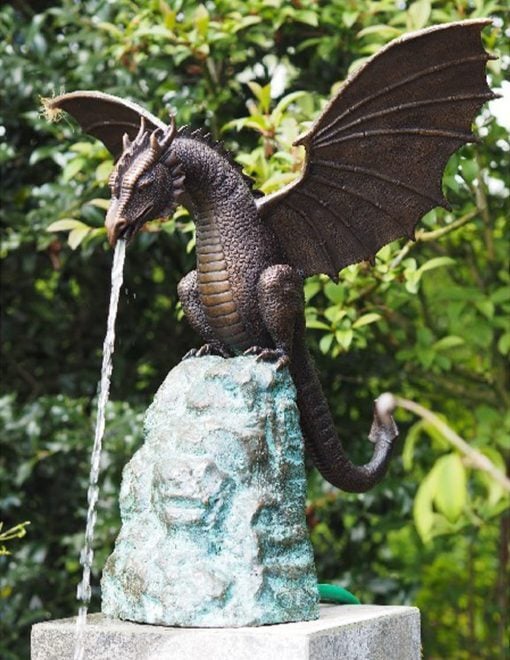 BowLift | Precision Casting Fire-breathing Dragon Sculpture Waterscape