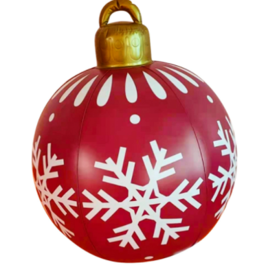 BowLift | Christmas Ornament Ball Outdoor Pvc 60CM Inflatable Decorated Ball PVC Giant Big Large Balls Xmas Tree Decorations Toy Ball
