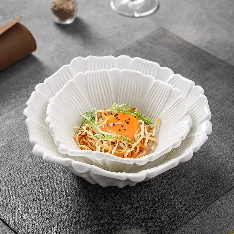 BowLift | Flower Shaped Ceramic Deep Bowl