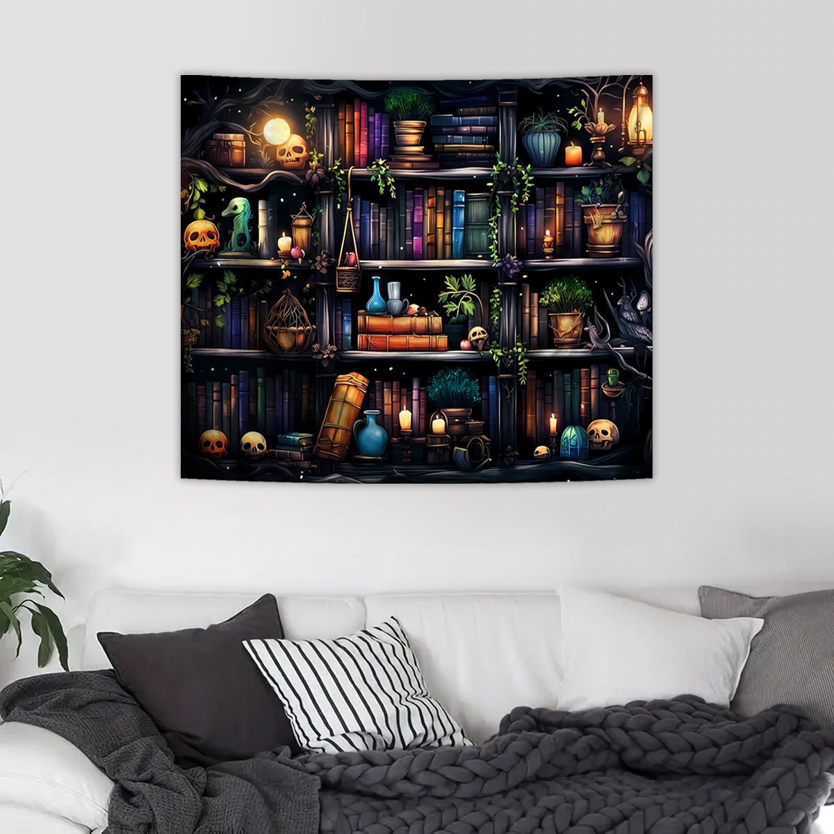 BowLift | Skeleton Horror Halloween Tapestry