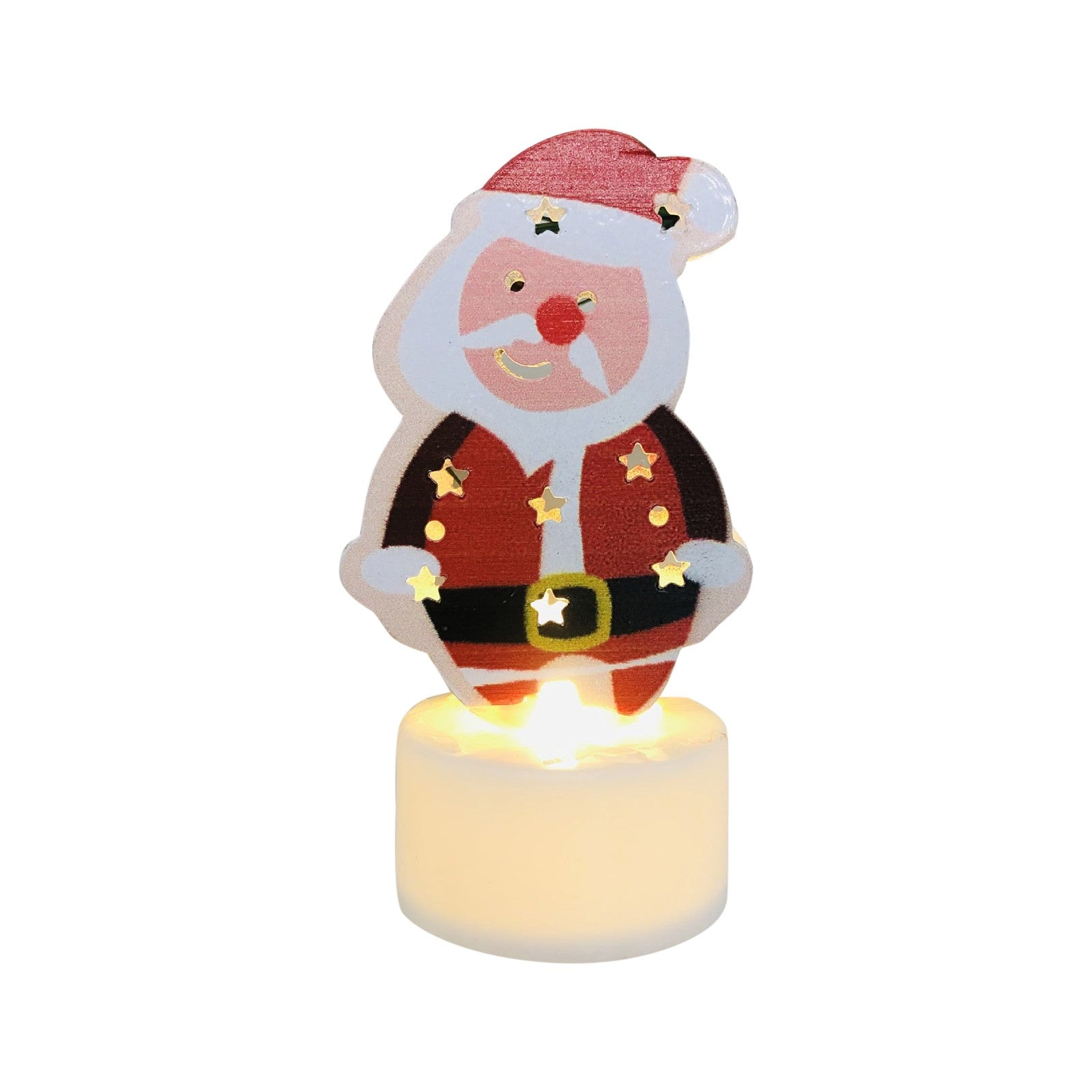 BowLift | Electronic LED Christmas Candle Lamps - Set of 10 – Adorable Santa, Snowman & Tree Night Lights for Festive Home, Party, & Garden Décor
