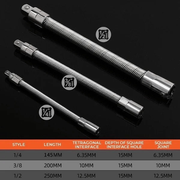 BowLift | Flexible extension rod for electric wrench – Flexible torque adapter
