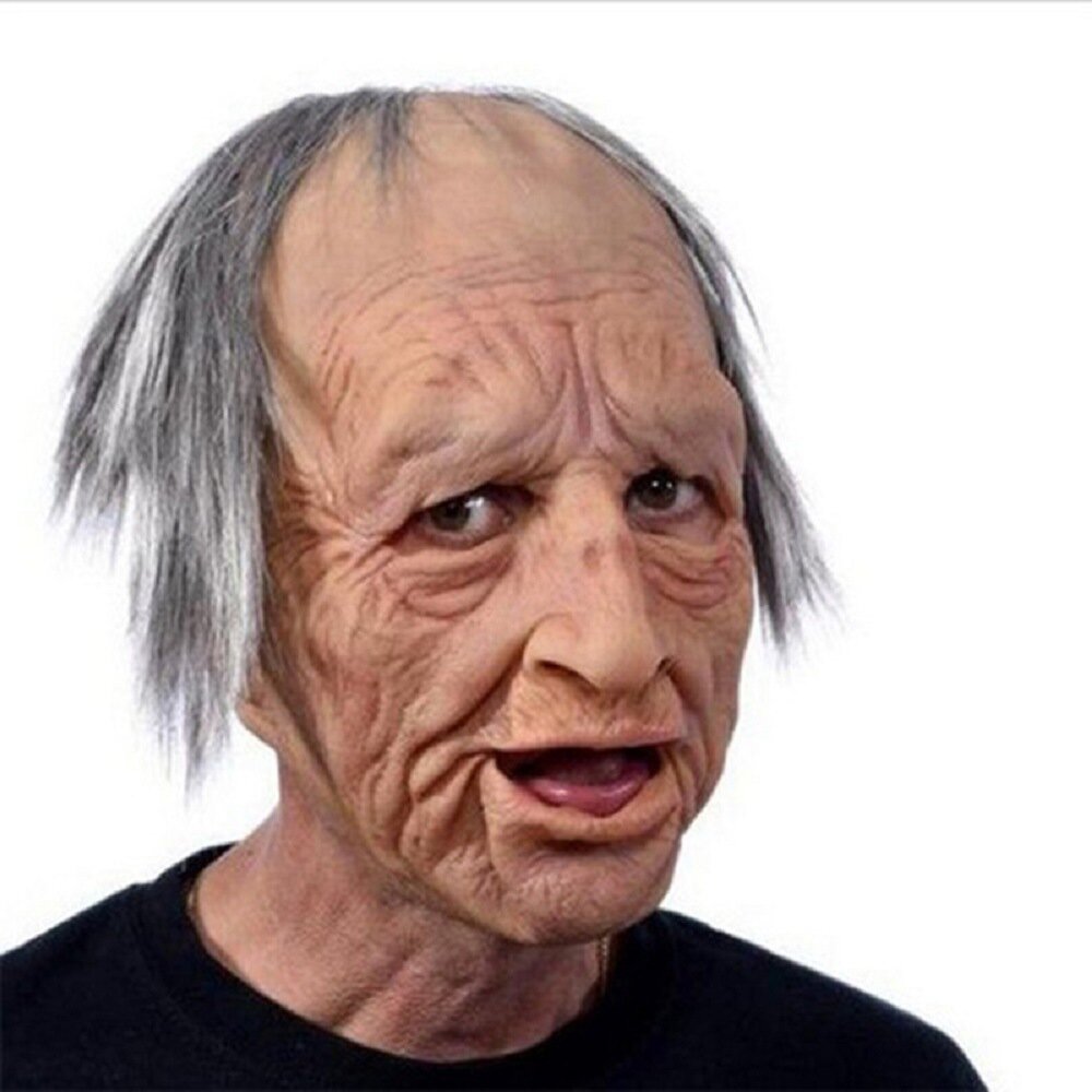 BowLift | Creepy Old Man Mask – Realistic Latex Halloween Mask for Adults