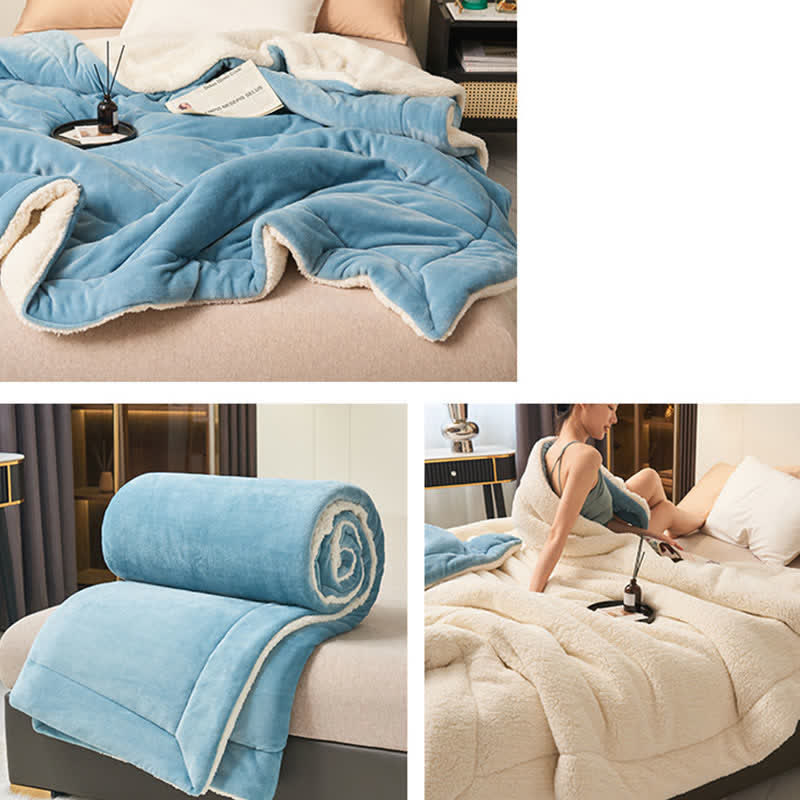 BowLift | Solid thick double-sided velvet cube blanket