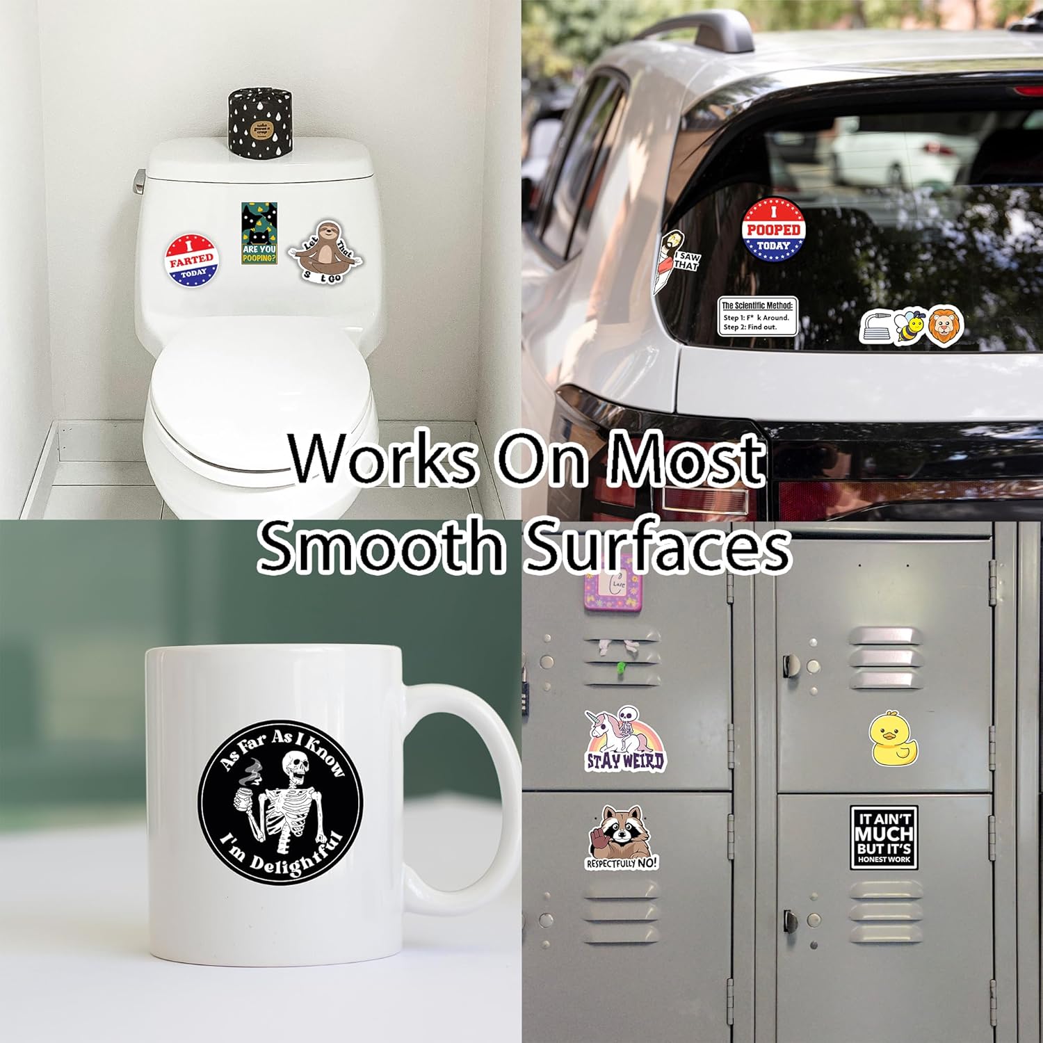 BowLift | Set of 130 Funny Quote Stickers