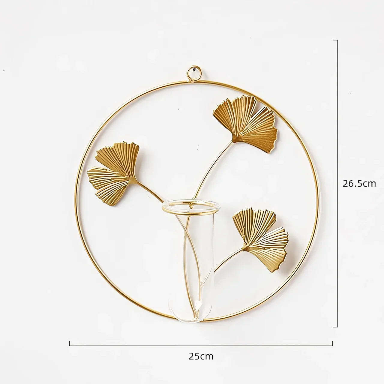 BowLift | Elegant Gold Iron Wall-Mounted Hydroponic Flower Pot