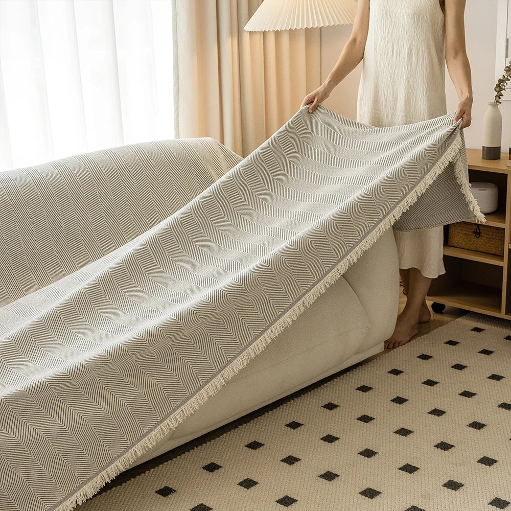 BowLift | Elegant Chenille Sofa Towel for Stylish Home Decor