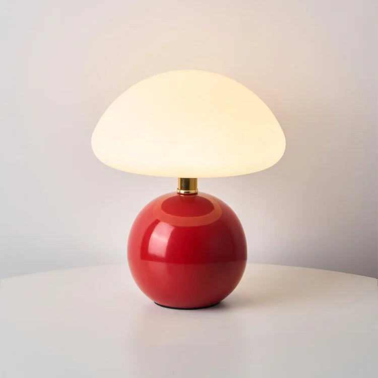 BowLift | Mushroom Shaped Table Lamp – Elegant French Cream Lamp for a Cozy Bedroom