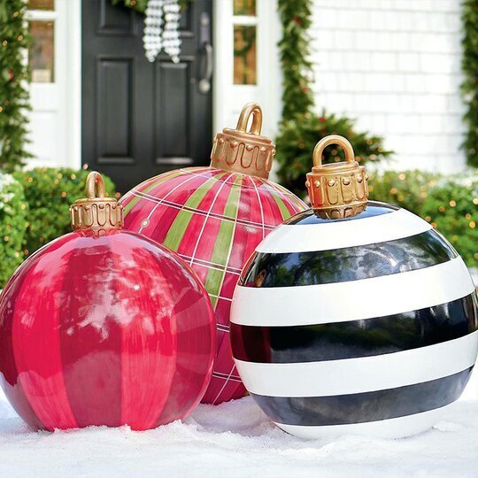 BowLift | Inflatable Christmas decorative balls | PVC outdoor balls | Weatherproof & reusable | Various designs