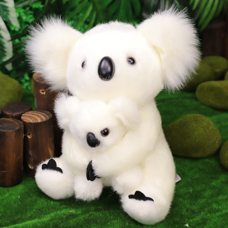 BowLift | Plush Koala Mother and Child-White