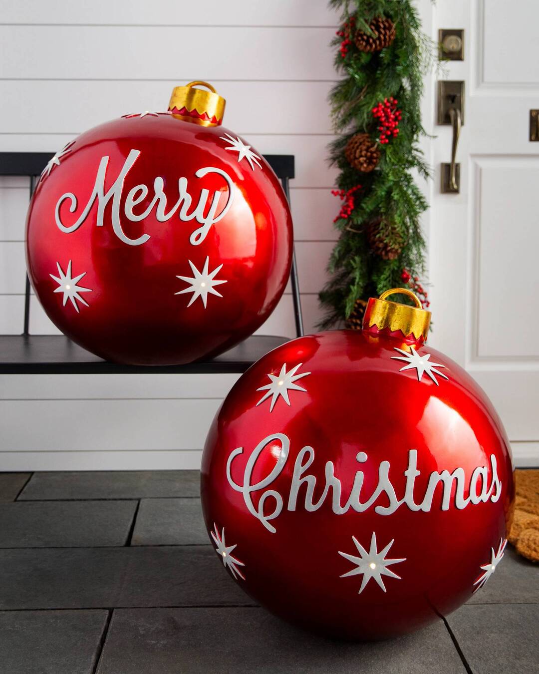 BowLift | Inflatable Christmas decorative balls | PVC outdoor balls | Weatherproof & reusable | Various designs