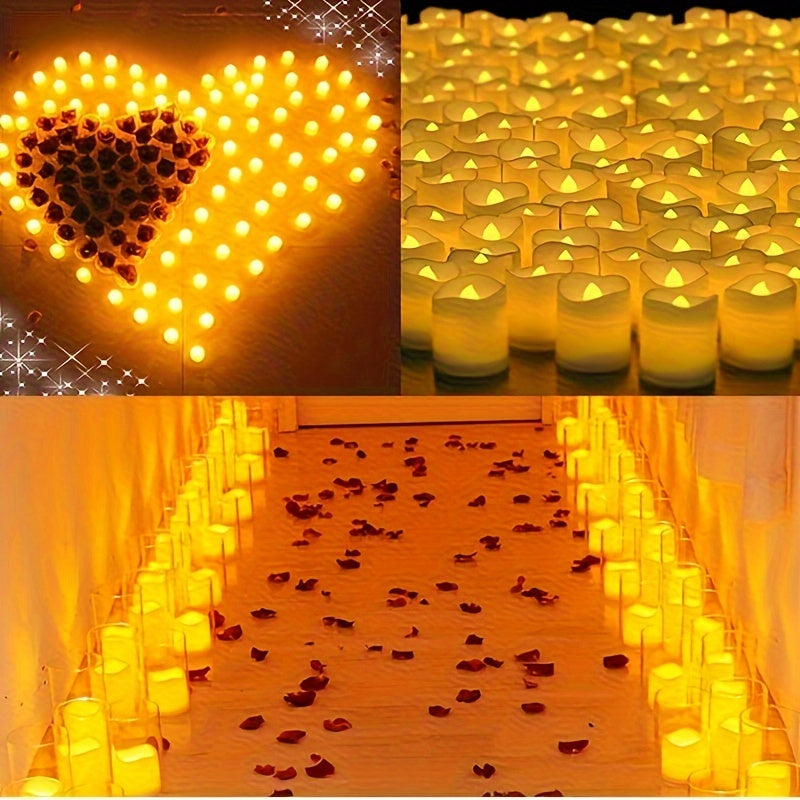 BowLift | GlowFlicker - 24/50/100 Pack Flameless LED Tea Lights for Romantic Ambiance